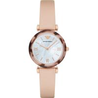 Emporio Armani Dames 'Gianni T-Bar' Quartz kunststof en leer casual horloge AR11004 Emporio Armani Dames 'Gianni T-Bar' Quartz kunststof en leer casual horloge AR11004