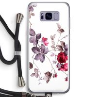 Mooie bloemen: Samsung Galaxy S8 Plus Transparant Hoesje met koord