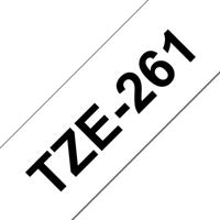 Brother TZE-261 labelprinter-tape Zwart op wit TZ