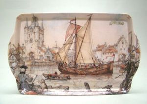 Dienblad zeilboten / Anton Pieck