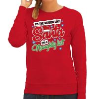 Foute Kersttrui - sweater - Im the reason why Santa has a naughty list - rood - voor dames