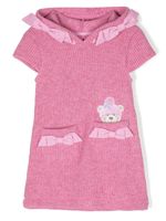 Lapin House robe-hoodie en maille gaufrée - Rose