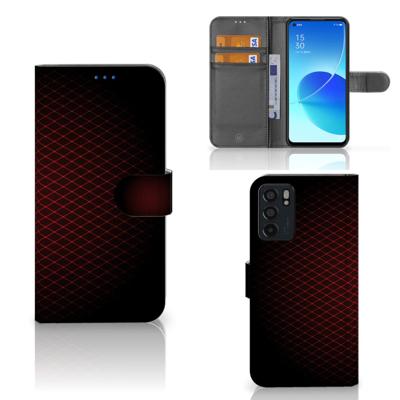 OPPO Reno6 5G | Telefoon Hoesje | Geruit Rood | Portemonnee hoesje