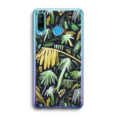 Tropical Palms Dark: Huawei P30 Lite Transparant Hoesje