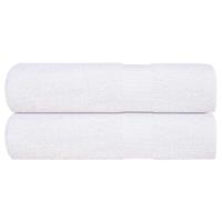 VidaXL Douchehanddoeken frogn 2 st 70x140 cm 360 g/m² wit