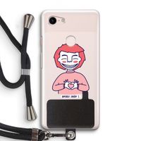 Hartje: Pixel 3 Transparant Hoesje met koord