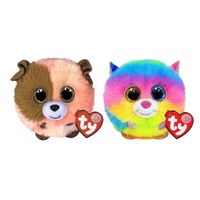 Ty - Knuffel - Teeny Puffies - Mandarin Dog & Gizmo Cat
