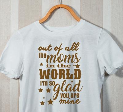Moederdag t-shirt Goudkleurig voor