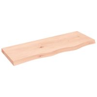 Wandschap 80x30x4 cm onbehandeld massief eikenhout