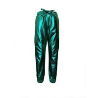 Dutch Dream denim zomer broek metallic - groen - Kisiwa - thumbnail