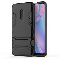 Voor OPPO K3 schokbestendige PC + TPU beschermhoes met onzichtbare houder (zwart)