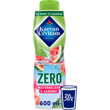 Karvan Cevitam Zero Watermeloen & Aardbei Siroop 600 ml bij Jumbo