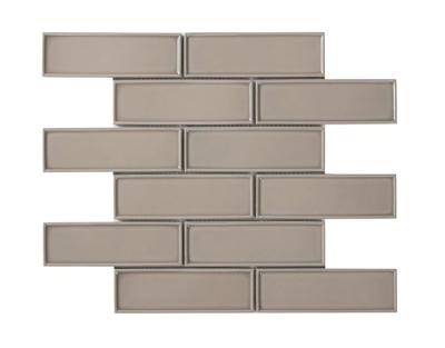Mozaïek tegels Lyon Grijs Taupe 30x30 - Rechthoek Wandtegels Geglazuurde porseleinen steengoed