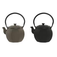 Theepot Home ESPRIT Zwart Beige Roestvrij staal Ijzer 780 ml (2 Stuks)