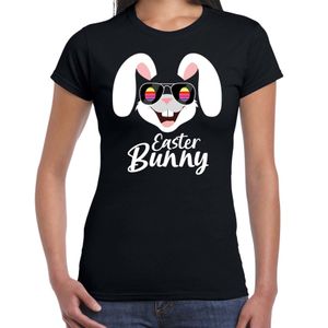 Easter bunny / Paashaas t-shirt zwart voor dames - Foute kleding / outfit Pasen