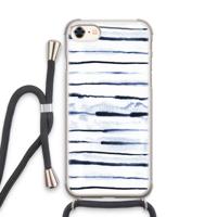 Ink Stripes: iPhone 8 Transparant Hoesje met koord