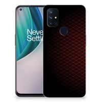 OnePlus Nord N10 5G TPU bumper Geruit Rood