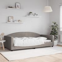 Slaapbank 100x200 cm stof taupe