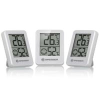 BRESSER ClimaTemp Hygro Indicator Set van 3 Thermo-/Hygrometers (wit)