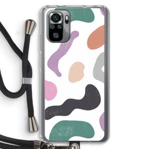Memphis Shapes: Xiaomi Redmi Note 10S Transparant Hoesje met koord