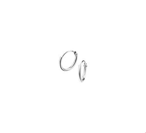 Oorringen Ronde Buis zilver 1.3 mm x 9 mm