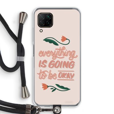 Optimistic flower girl: Huawei P40 Lite Transparant Hoesje met koord
