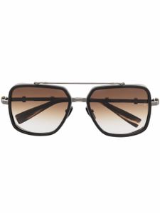 Balmain Eyewear lunettes de soleil Officier à monture pilote - Marron