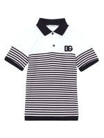 Dolce & Gabbana Kids polo en coton à rayures - Blanc - thumbnail