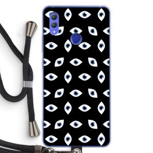 Eyes pattern: Honor Note 10 Transparant Hoesje met koord