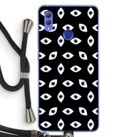 Eyes pattern: Honor Note 10 Transparant Hoesje met koord