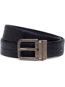 Dolce & Gabbana ceinture en cuir texturé - Noir