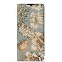 Smart Cover voor Samsung Galaxy A33 5G Vintage Bird Flowers - thumbnail