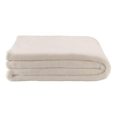 Op=Op | Leen Bakker - Plaid Duuk - Off-white - 130x160 Cm - Polyester - Wit