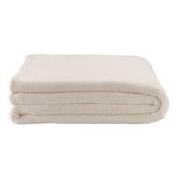 Op=Op | Leen Bakker - Plaid Duuk - Off-white - 130x160 Cm - Polyester - Wit