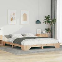 Bedframe Bruin 160 x 220 cm Massief grenenhout