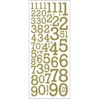 Creativ Company Glitterstickers, cijfers, vel 10x24 cm, goud, 2 vel/ 1 doos