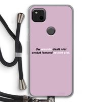 uw waarde daalt niet: Pixel 4a Transparant Hoesje met koord