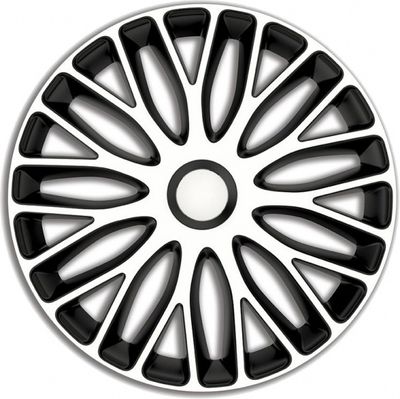 AutoStyle wieldoppen Mugello 17 inch ABS wit/zwart set van 4 AutoStyle wieldoppen Mugello 17 inch ABS wit/zwart set van 4