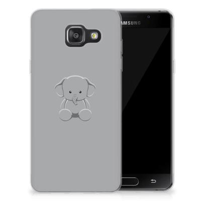 Samsung Galaxy A3 2016 Telefoonhoesje met Naam Grijs Baby Olifant Samsung Galaxy A3 2016 Telefoonhoesje met Naam Grijs Baby Olifant