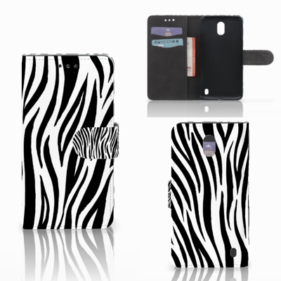 Nokia 2 | Telefoonhoesje | Met pasjeshouder | Zebra