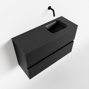 Toiletmeubel Mondiaz Ada | 80 cm | Meubelkleur Urban | Lex wastafel Urban Rechts | Zonder kraangat