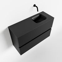Toiletmeubel Mondiaz Ada | 80 cm | Meubelkleur Urban | Lex wastafel Urban Rechts | Zonder kraangat