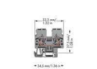 WAGO 870-911 Doorgangsklem 5 mm Spanveer Toewijzing: L Grijs 100 stuk(s) - thumbnail