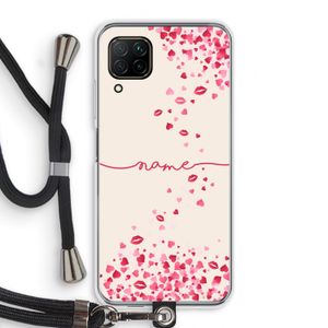 Hartjes en kusjes: Huawei P40 Lite Transparant Hoesje met koord