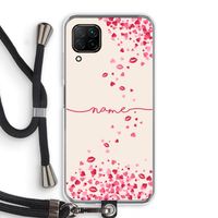 Hartjes en kusjes: Huawei P40 Lite Transparant Hoesje met koord