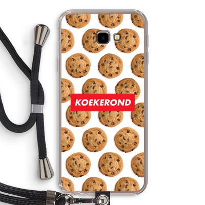 Koekerond: Samsung Galaxy J4 Plus Transparant Hoesje met koord