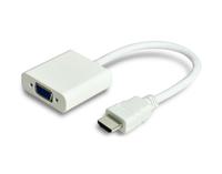 JJ JouJye 2240 HDMI / VGA Adapter [1x HDMI-stekker - 1x VGA-bus] Wit 16.00 cm - thumbnail