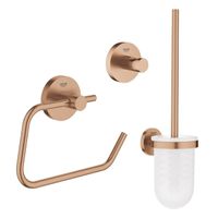 GROHE Essentials Toilet accessoireset 3-delig met toiletborstelhouder, handdoekhaak en toiletrolhouder zonder klep warm sunset sw99002/sw99026/sw99042/