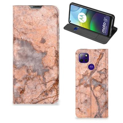 Motorola Moto G9 Power | Standcase | Marmer Oranje