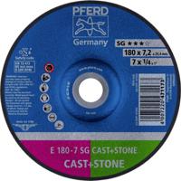 PFERD 62917625 E 180-7 SG CAST+STONE Afbraamschijf gebogen Diameter 180 mm Boordiameter 22.23 mm Aluminium legering, Gietijzer, Giethuid, Beton, Titanium 10 - thumbnail